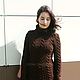 Платье-миди "Шоколад"  (шерсть 100%, коричневый цвет). Платья. IRINA GRUDKINA Handmade Knitwear. Ярмарка Мастеров.  Фото №7
