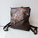 Leather backpack with engraving to order for Olga. Backpacks. Innela- авторские кожаные сумки на заказ.. My Livemaster. Фото №4