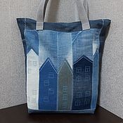 Сумки и аксессуары handmade. Livemaster - original item shopper: Houses Quilted Patchwork Patchwork Bag. Handmade.