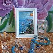 Картины и панно handmade. Livemaster - original item Painting Landscape Seashore in a frame. Handmade.