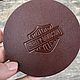 Костеры кожаные Harley Davidson под кружки, бокалы. Подставки для бутылок и бокалов. Iron Arm Leatherworks (Екатерина). Ярмарка Мастеров.  Фото №5