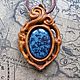 Wooden pendant with shattuckite. Pendant. Woollywood_woodcarving. Online shopping on My Livemaster.  Фото №2