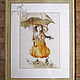 "Летний дождь" картина вышивка крестом, Картины, Москва,  Фото №1