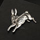 Заказать Брошь "The hare". Saimon. Ярмарка Мастеров. . Брошь-булавка Фото №3