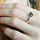 Женское золотое кольцо с натуральным негретым Зеленыйм Сапфиром. Кольцо помолвочное. Shukra Натуральные драгоценные камни. Ярмарка Мастеров.  Фото №5