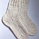 Тёплые вязаные носки из шерсти белые. Носки. Мария Вязаная забота. Ярмарка Мастеров.  Фото №4