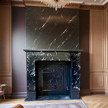 Для дома и интерьера ручной работы. Ярмарка Мастеров - ручная работа Декоративный камин под мрамор. Handmade.