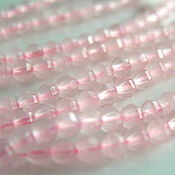 Материалы для творчества handmade. Livemaster - original item Beads: Rose quartz 3,3mm. Handmade.