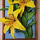 Объемная картина"Желтые лилии", Подарки на 8 марта, Санкт-Петербург,  Фото №1
