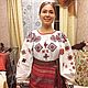 Рубаха женская с вышивкой, концертный костюм, Народные рубахи, Кемерово,  Фото №1