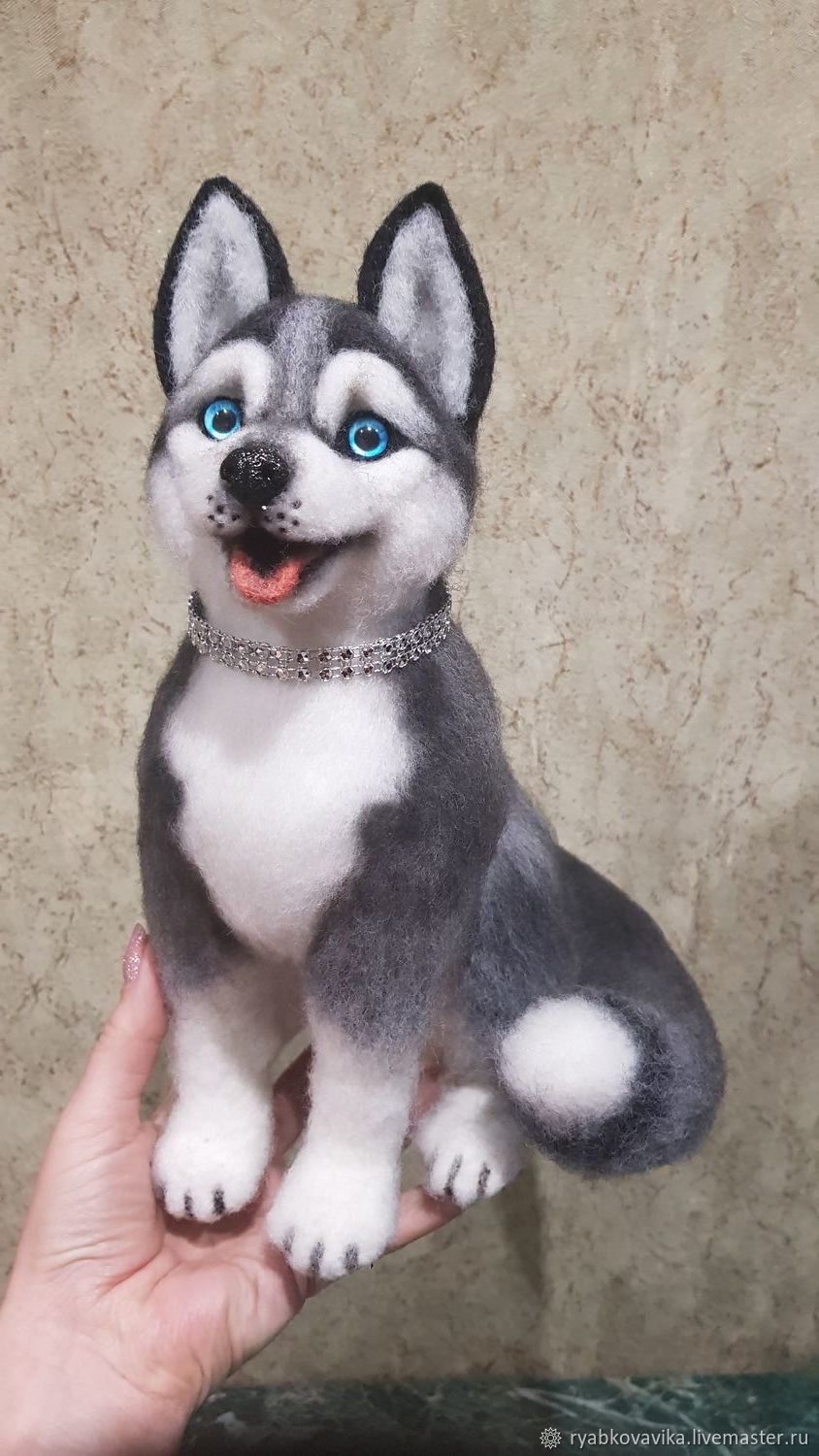 Хаски валяние игрушка