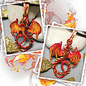 Украшения handmade. Livemaster - original item Sparkle - pendant / pendant dragon (Element of Fire) gift to the Dragon. Handmade.