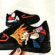 Кастомизация Nike AIR Fors Blak "Сукуна и Итадори". Кроссовки. Надежда Ларионова. Интернет-магазин Ярмарка Мастеров.  Фото №2
