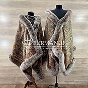 Аксессуары handmade. Livemaster - original item Family look - Royal stole with Arctic fox fur. Handmade.