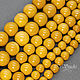 Яшма желтая Мукаит 6 8 10 мм бусины шар из натуральных камней, Бусины, Москва,  Фото №1
