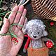 Вязанный ежик в стильной плетеной сумочке-жёлудь, Вальдорфские куклы и звери, Королев,  Фото №1