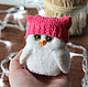 Owl in a cap hand toy made of wool, Felted Toy, Moscow,  Фото №1