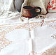 Tablecloth square 4 star, linen, embroidery, hemstitch. Tablecloths. EmbroideryINNAI. Online shopping on My Livemaster.  Фото №2