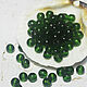Round Beads 40 pcs 4 mm Green, Beads1, Solikamsk,  Фото №1