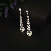 Swarovski crystal pearl jacket earrings