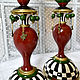 A pair of candlesticks 'ALICE'. Candlesticks. Decoupage. My Livemaster. Фото №5