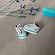 Sneakers for Monster blue 26x13mm, Clothes for dolls, Novosibirsk,  Фото №1