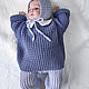 Knitted set for a boy: booties, pants, cap, jumper. Gift for newborn. babyshop. My Livemaster. Фото №5