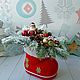 Новогодний сапог с дедом морозом, композиция, подарок, декор, интерьер, Новогодние композиции, Москва,  Фото №1