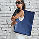 Genuine Leather Blue Bag. Classic Bag. METAMORPHOZA Veselina. Online shopping on My Livemaster.  Фото №2