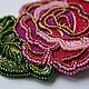 Rose embroidered brooch. Brooches. Jewels from Dreams (stuukstly). My Livemaster. Фото №5