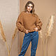Brown sweater with braids. Sweaters. SHAPAR - knitting clothes. Online shopping on My Livemaster.  Фото №2