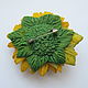 Sunflower large polymer clay brooch Brooch with yellow flower. Brooches. Bionika - Polymer Clay Jewelry (Bionika). My Livemaster. Фото №5