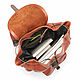 Кожаный рюкзак "Мидл" (коричневый). Рюкзаки. Кожинка. Интернет-магазин Ярмарка Мастеров.  Фото №2