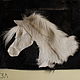 Voluminous carpet-panel made of fur Head of a white horse. Floor mats. Klubok-nitok. My Livemaster. Фото №6