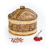 Посуда handmade. Livemaster - original item Box for flour from birch bark. Capacity for flour. Handmade.