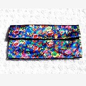 Винтаж handmade. Livemaster - original item Silk clutch Watercolor flowers, USA, ,50s, handbag, Antiques. Handmade.