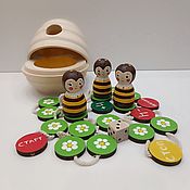 Куклы и игрушки handmade. Livemaster - original item Three Bees Wooden Board Game. Handmade.