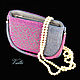 Handbag ' Pink with gray', Classic Bag, Moscow,  Фото №1