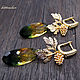 Earrings with amethrines in gilt ' Hop'. Earrings. vintage style (Catherine). Online shopping on My Livemaster.  Фото №2
