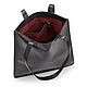 Women's leather bag 'Montreal' (black smooth leather). Shopper. Russian leather Guild. My Livemaster. Фото №4