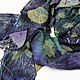 Палантин сине-зеленый из шерсти и кашемира, красивый шарф, Палантины, Москва,  Фото №1