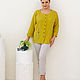 Blouse made of muslin with embroidery olive oil color. Blouses. NATALINI. Online shopping on My Livemaster.  Фото №2