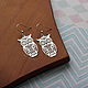 Серьги "Owls". Серьги классические. I am so pretty!. Ярмарка Мастеров.  Фото №4