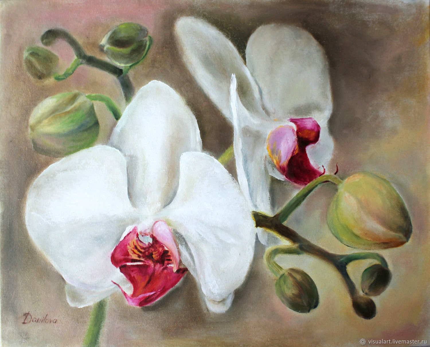 Картина маслом Орхидеи
