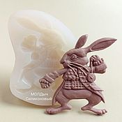 Материалы для творчества handmade. Livemaster - original item Silicone Mold 5,5 x 5 cm White Rabbit Alice in Wonderland. Handmade.