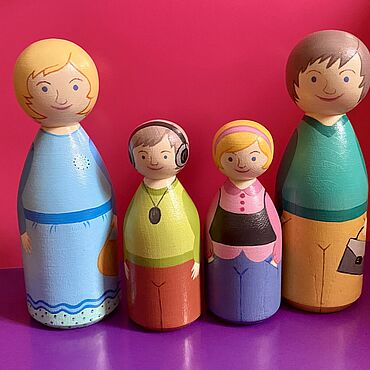Куклы и игрушки ручной работы. Ярмарка Мастеров - ручная работа Веселая семейка. Handmade.