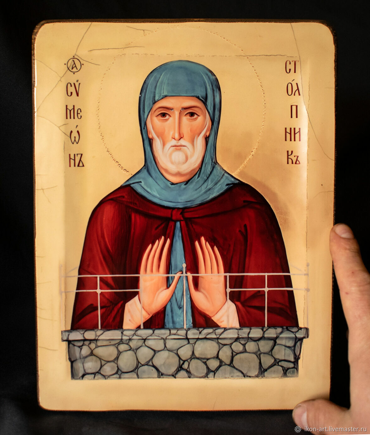 Wooden icon 'Saint Simeon Stylite', Icons, Simferopol,  Фото №1