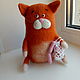 Fat red cat, felted, Felted Toy, Ufa,  Фото №1