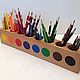  Pencil case with circles, solid beech. Desktop organizers. Shop Grizunok teether. My Livemaster. Фото №6