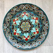 Картины и панно handmade. Livemaster - original item Decorative plate on the wall with a suspension. Handmade.